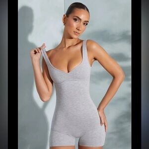Oh Polly Light Gray Romper